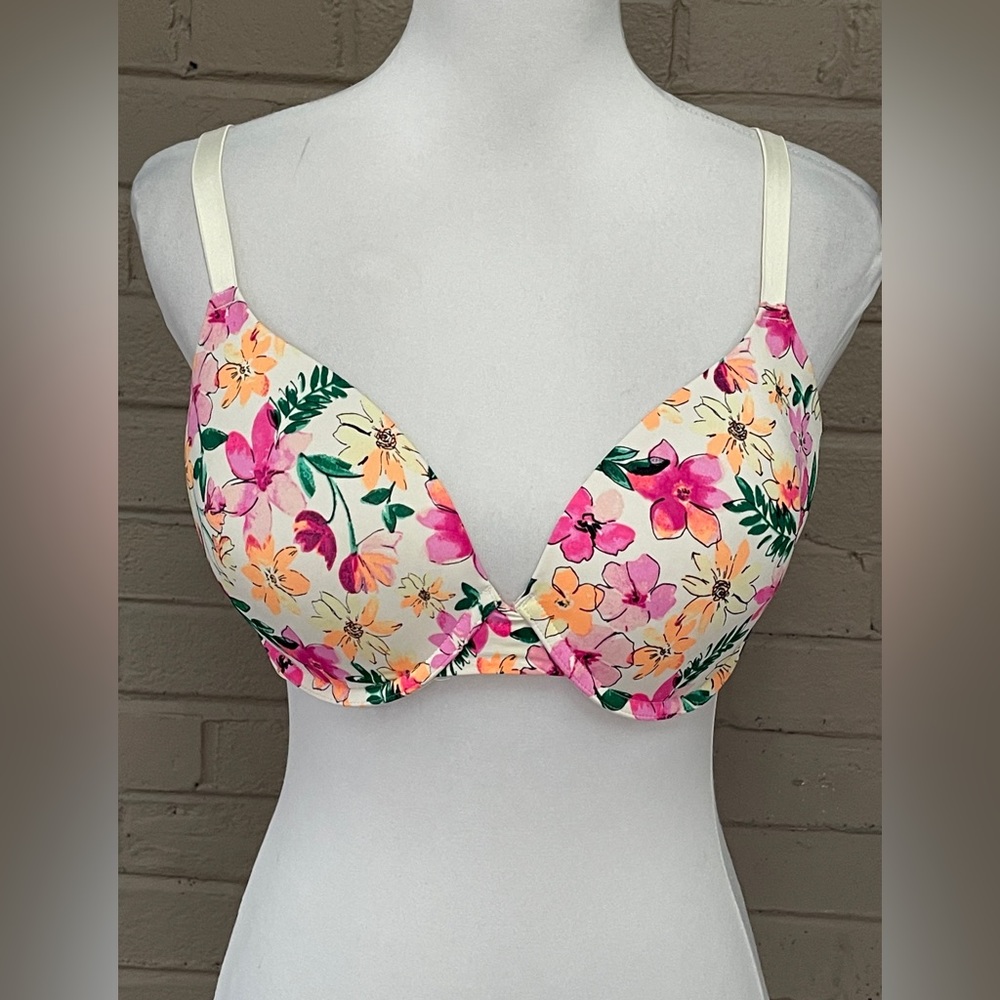 Pink Victoria’s Secret Floral Print Bra 36D